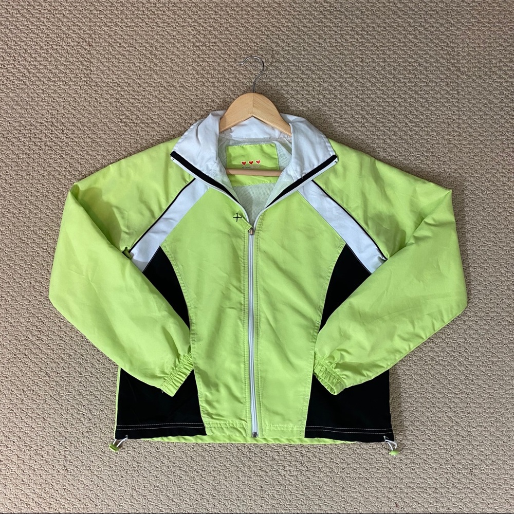 EUC Color Block Three Hearts Jacket